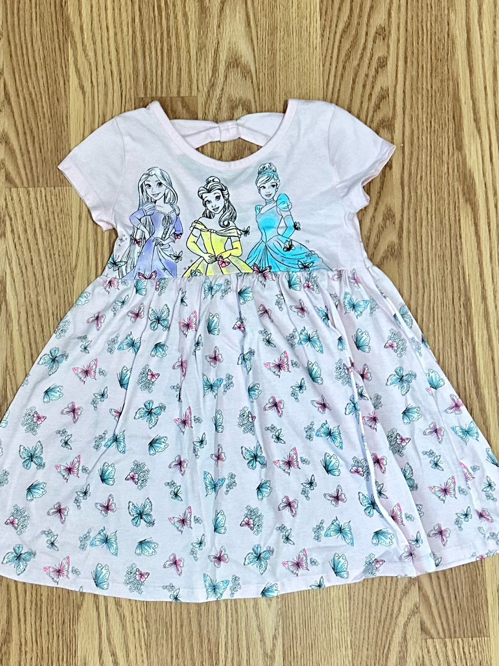 Toddler Pink Princess & Butterfly Print Dress